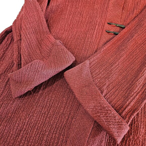 Habitat Clothes To Live In Tunic Top Size Large Red Textured Detail Button Boho - Picture 6 of 11